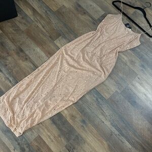 Elegant Peach Evening Dress